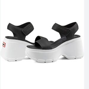 Hunter Women's Abel Casual Platform Wedge Sandals Size 7.0 NEW